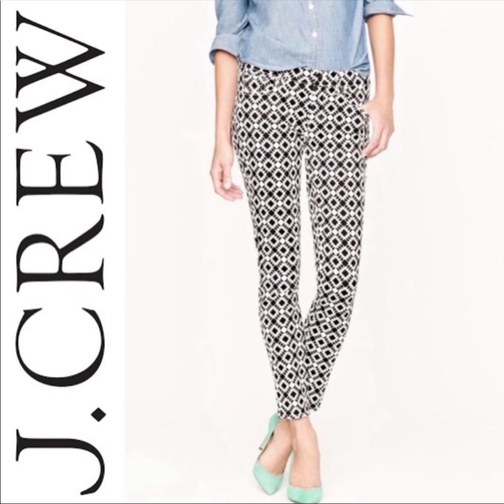 J. Crew Geometric Print Toothpick Jean